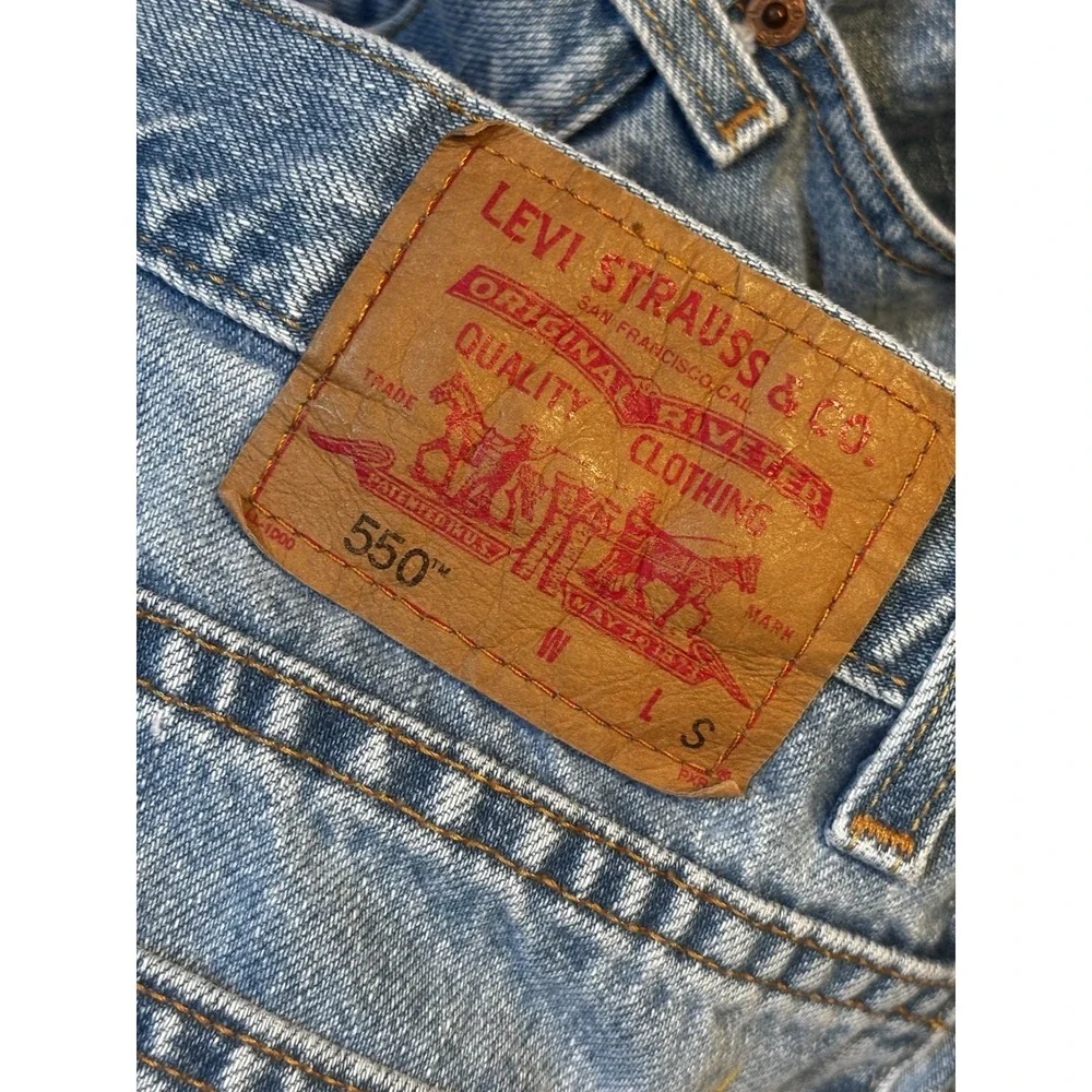 Levis 550 Jeans Men's 20S Classic Relaxed Fit Tapered Leg Denim Y2K‎ Cotton Blue